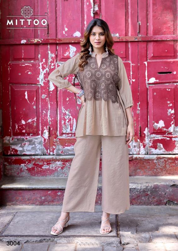 Mittoo beauty line coord set wholesale clothing india